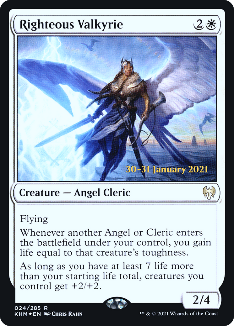 Righteous Valkyrie (PRE-24S) [Kaldheim Promos] Foil