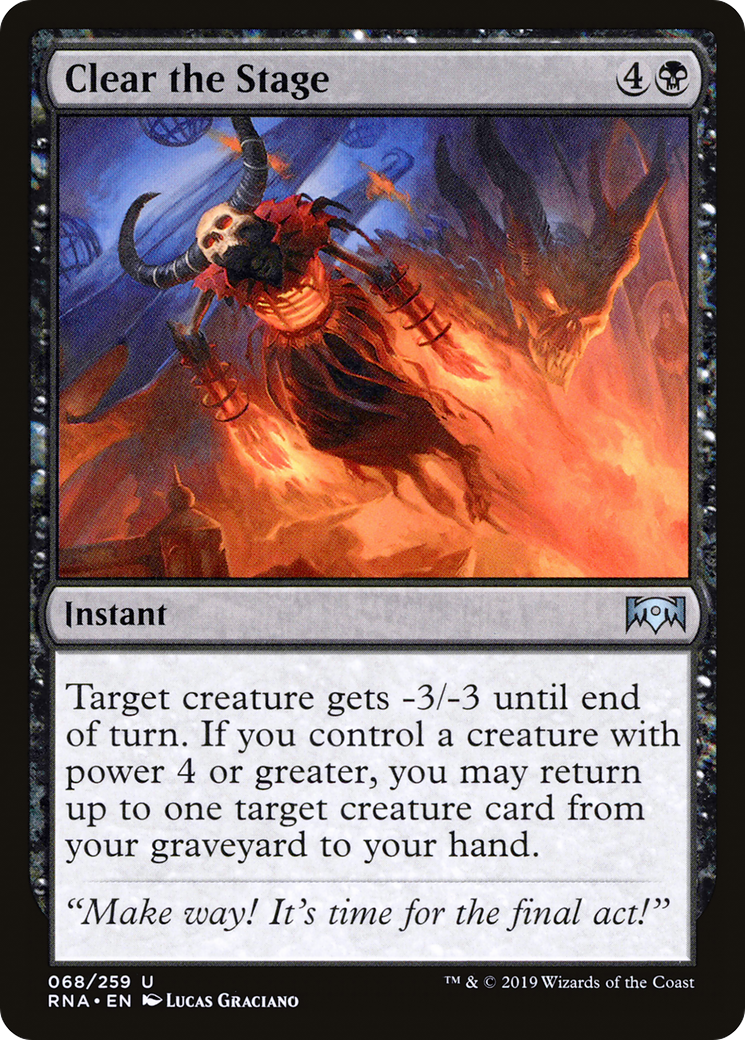 Clear the Stage (RNA-068) [Ravnica Allegiance] Foil