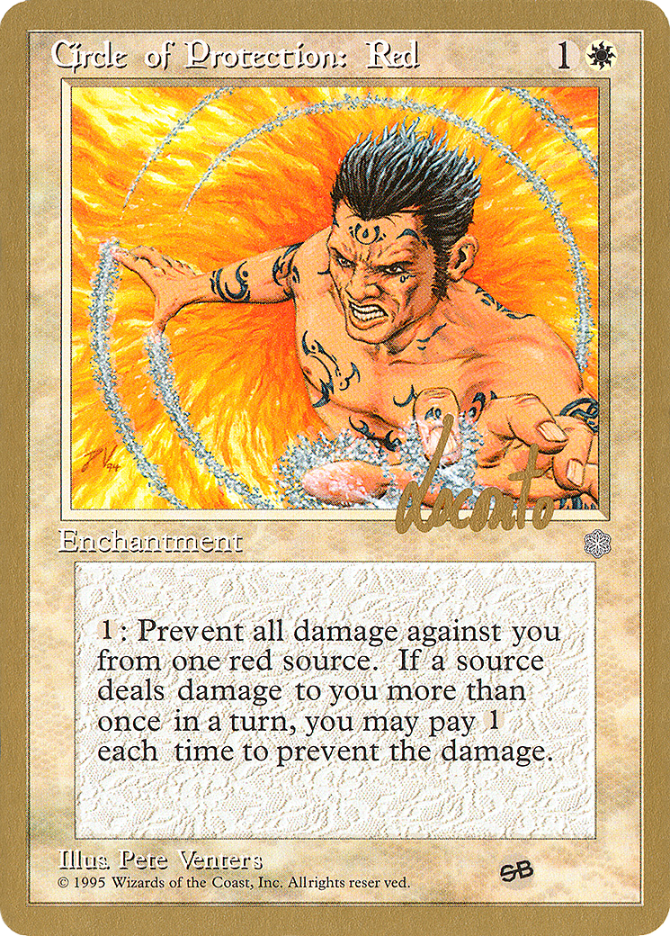 Circle of Protection: Red - 1996 Michael Loconto (ICE) (SB) [Pro Tour Collector Set]
