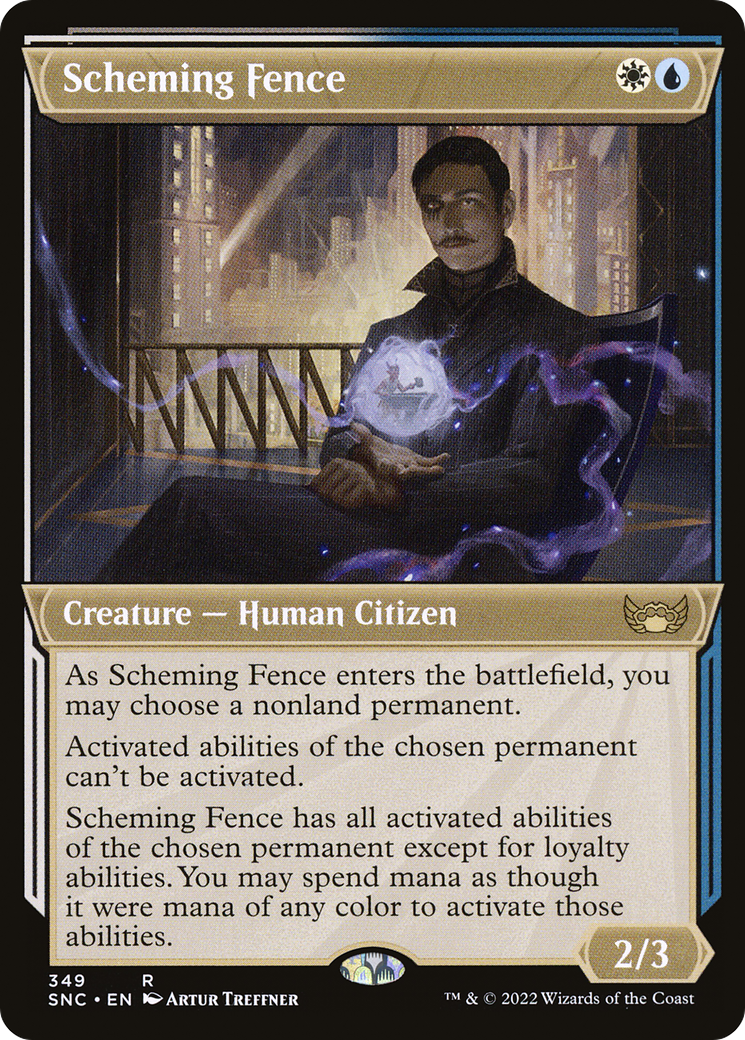 Scheming Fence (Showcase) (SNC-349) [Streets of New Capenna] Foil