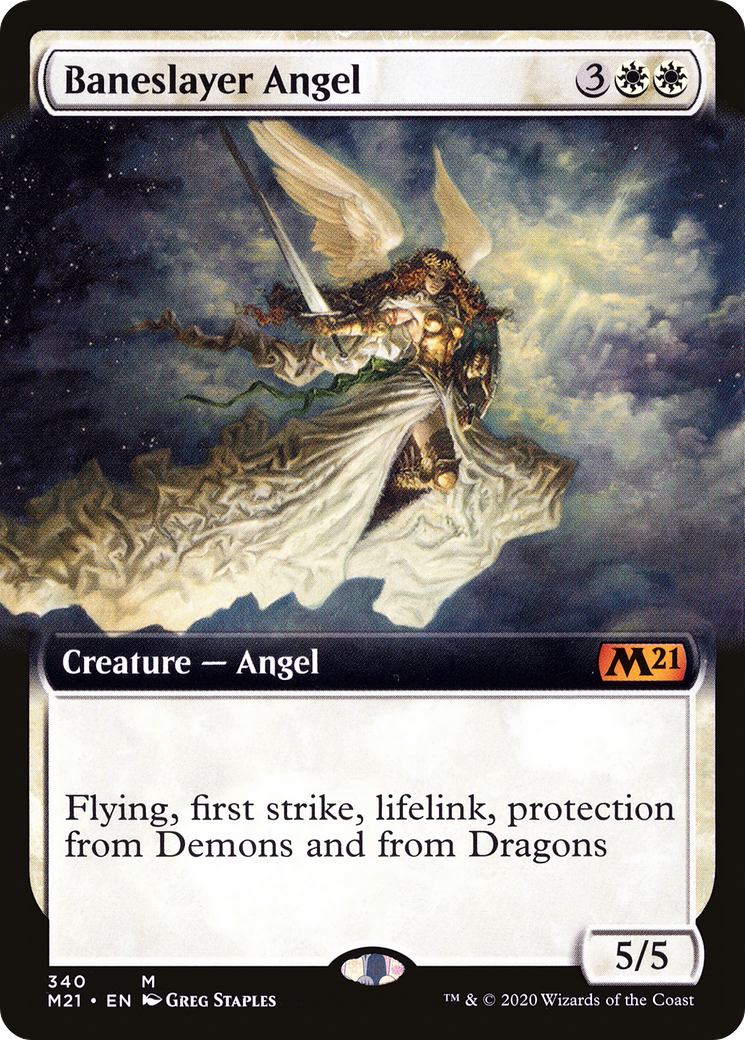 Baneslayer Angel (Extended Art) (M21-340) [Core Set 2021]