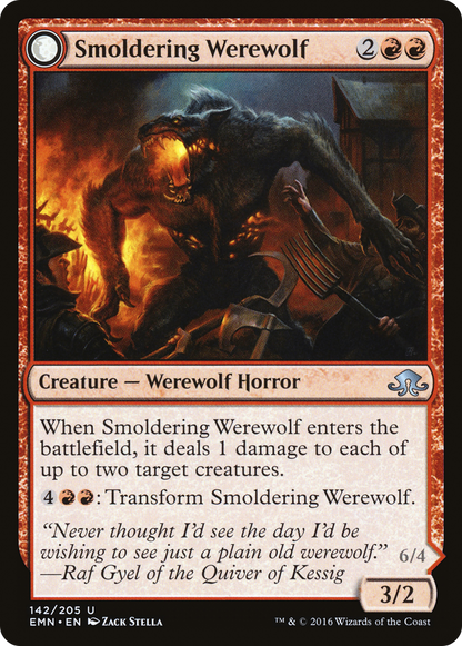 Smoldering Werewolf (EMN-142) [Eldritch Moon] Foil