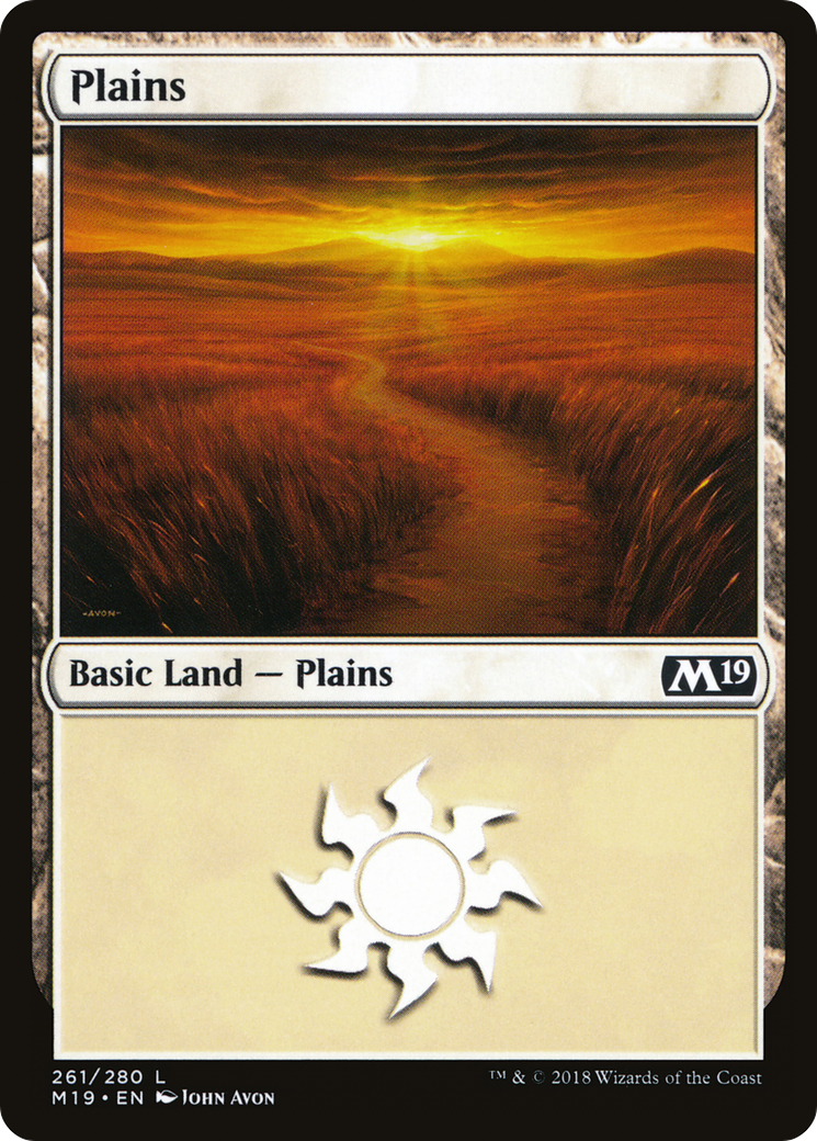 Plains (M19-261) [Core Set 2019] Foil
