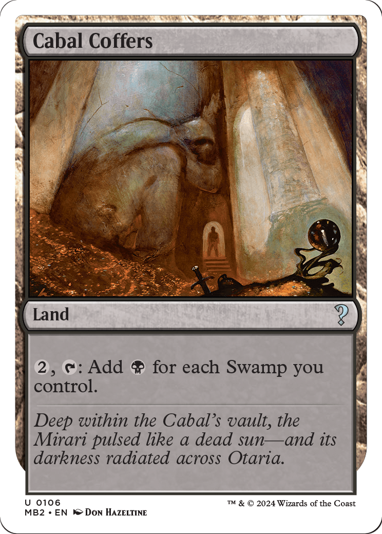 Cabal Coffers (White Border) (MB2-106) [Mystery Booster 2]
