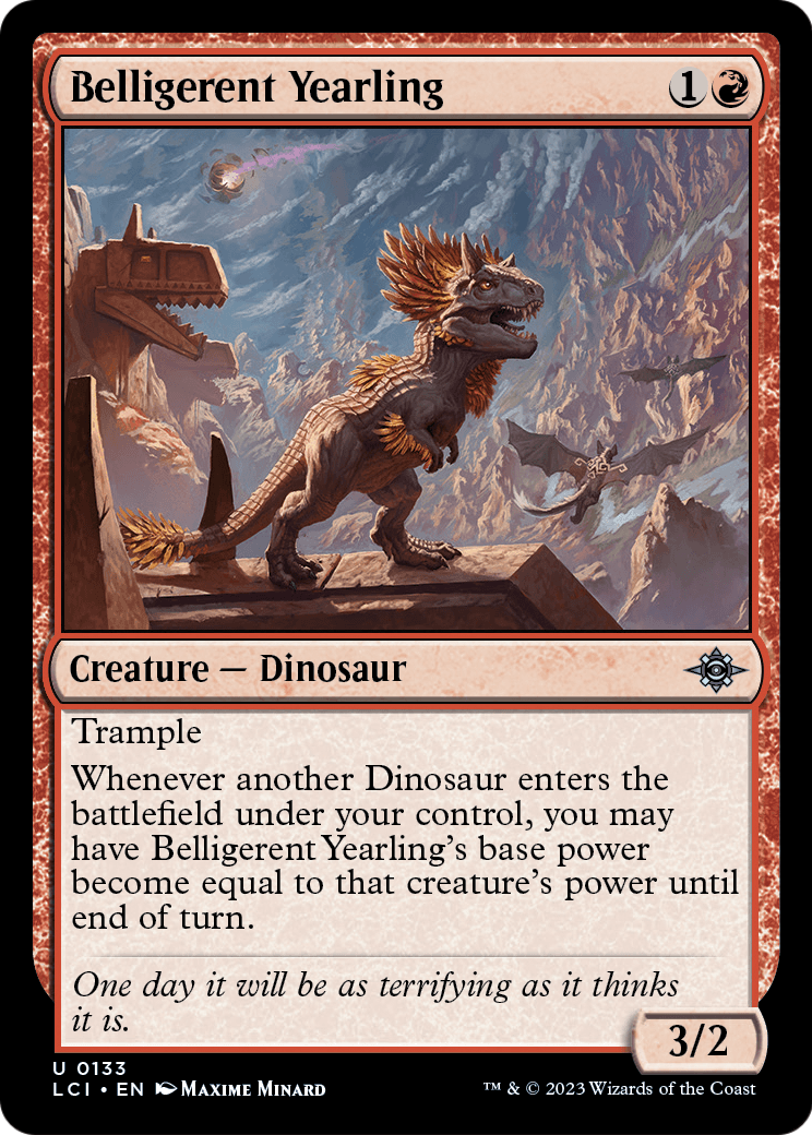 Belligerent Yearling (LCI-133) [The Lost Caverns of Ixalan] Foil