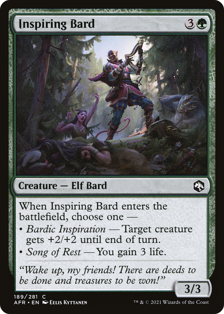 Inspiring Bard (AFR-189) [Adventures in the Forgotten Realms] Foil