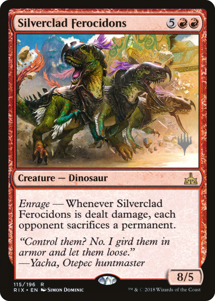 Silverclad Ferocidons (PPM20-115) [Promo Pack: Rivals of Ixalan Promos]