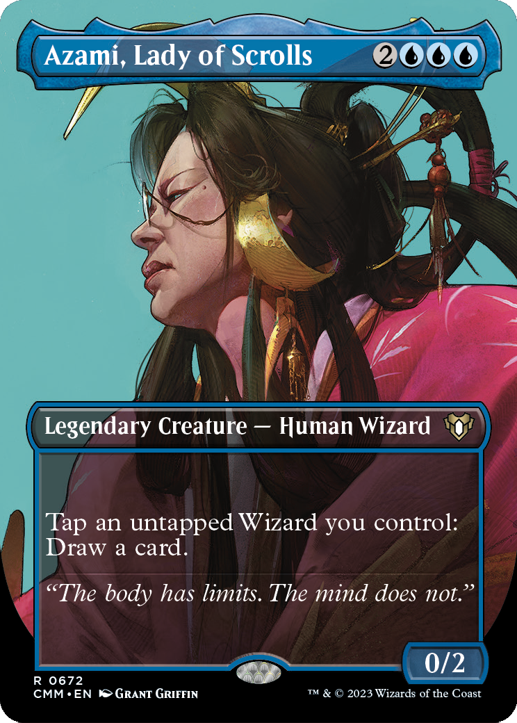 Azami, Lady of Scrolls (Borderless) (CMM-672) [Commander Masters]