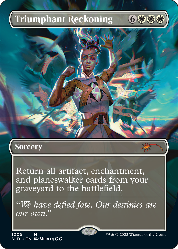 Triumphant Reckoning (SLD-1005) (Borderless) [Secret Lair Drop] Foil