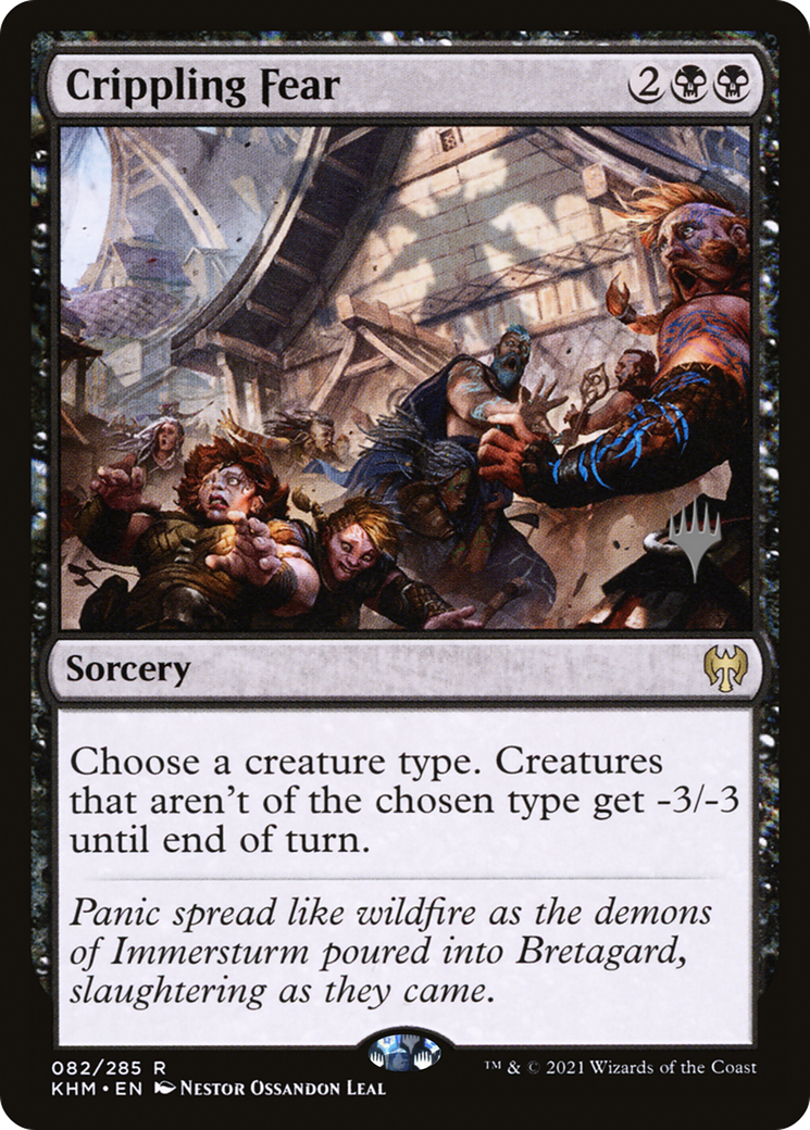 Crippling Fear (PPKHM-082) [Promo Pack: Kaldheim Promos] Foil