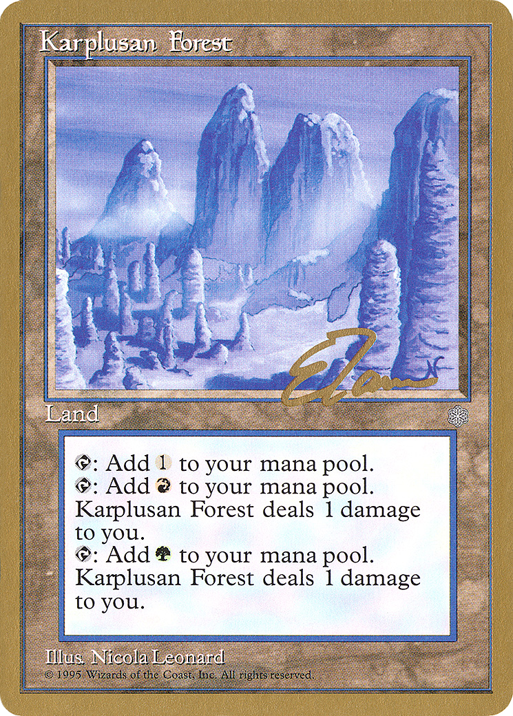 Karplusan Forest - 1996 Eric Tam (ICE) [Pro Tour Collector Set]