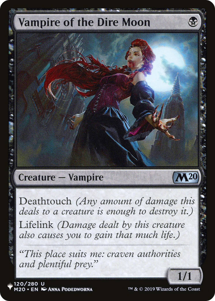Vampire of the Dire Moon (LIST-M20-120) [The List]