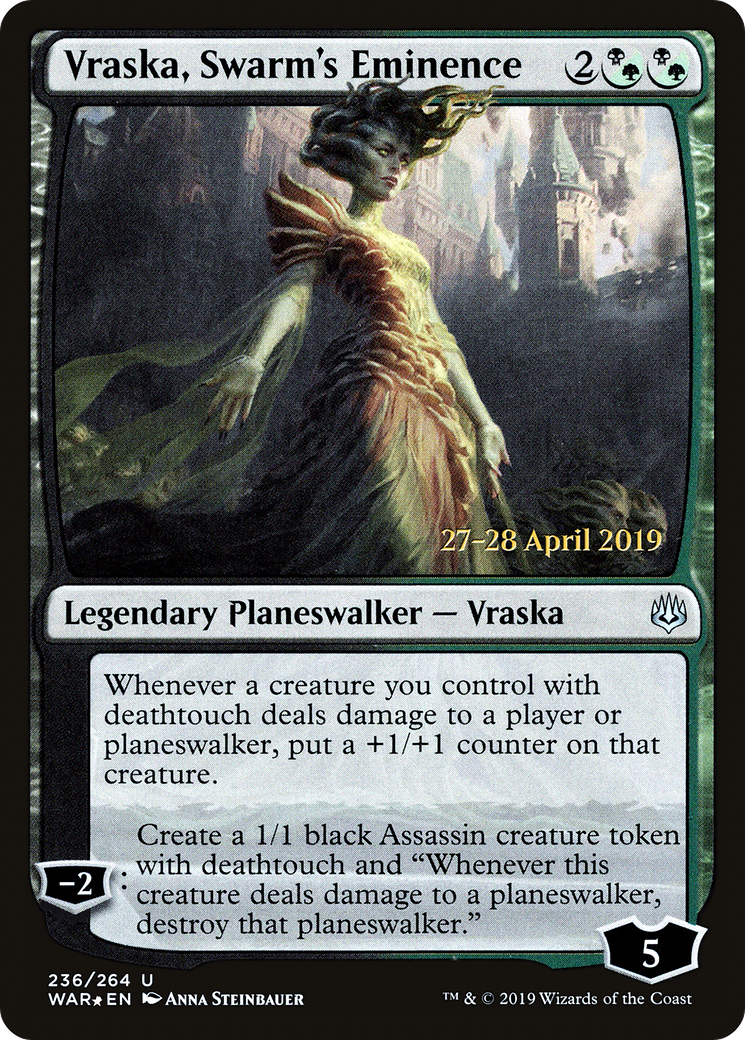 Vraska, Swarm's Eminence (PRE-236S) [War of the Spark Promos] Foil