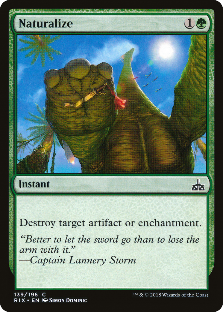 Naturalize (RIX-139) [Rivals of Ixalan] Foil