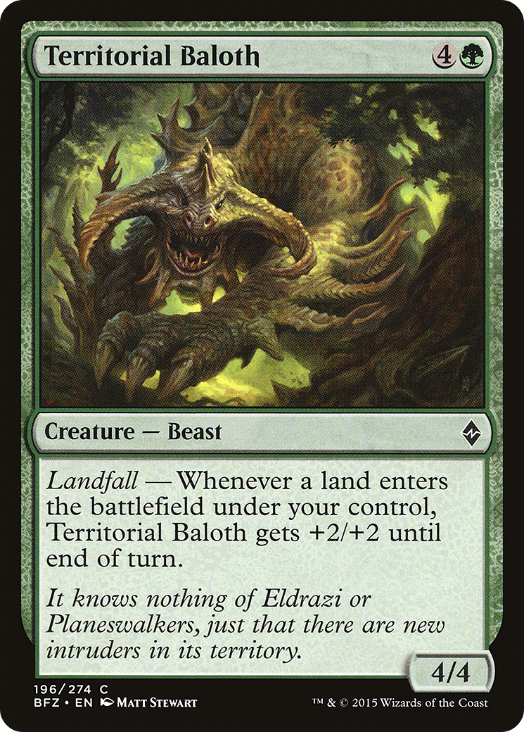 Territorial Baloth (BFZ-196) [Battle for Zendikar]