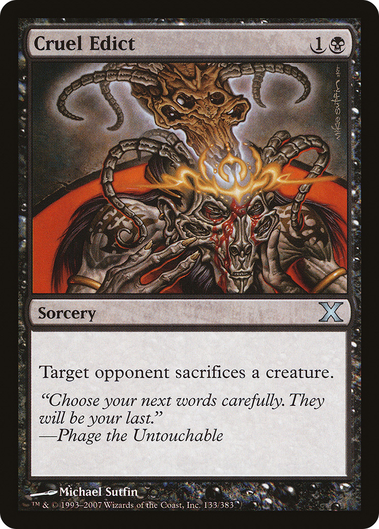 Cruel Edict (10E-133) [Tenth Edition] Foil