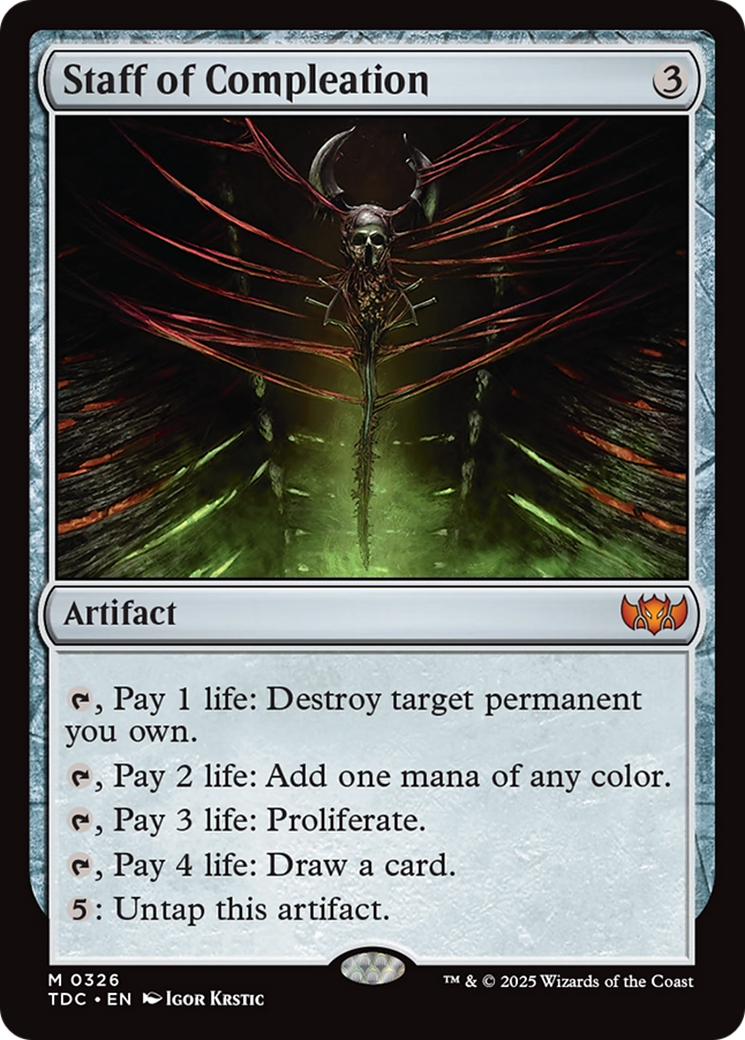 Staff of Compleation (TDC-326) [Commander: Tarkir: Dragonstorm]