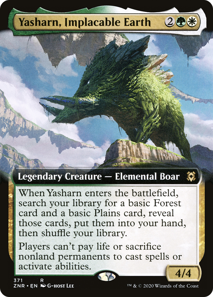 Yasharn, Implacable Earth (Extended Art) (ZNR-371) [Zendikar Rising] Foil