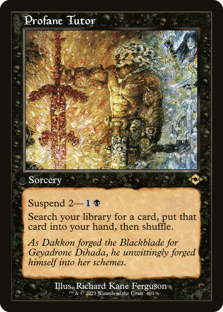 Profane Tutor (Retro Frame) (MH2-401) [Modern Horizons 2] Etched Foil