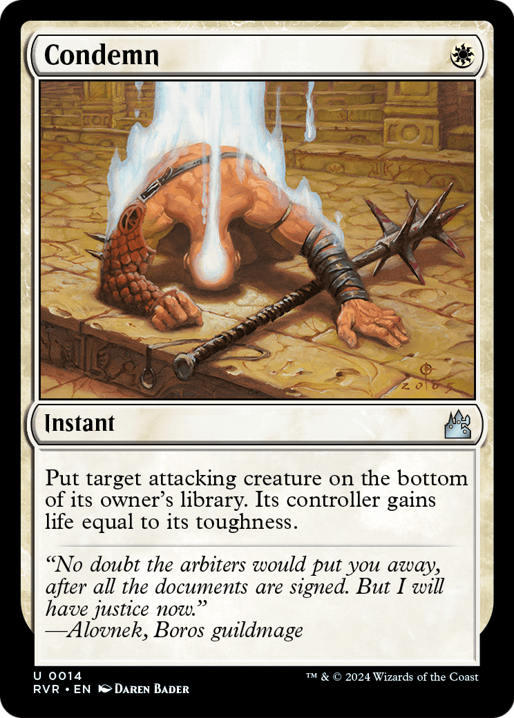 Condemn (RVR-014) [Ravnica Remastered] Foil