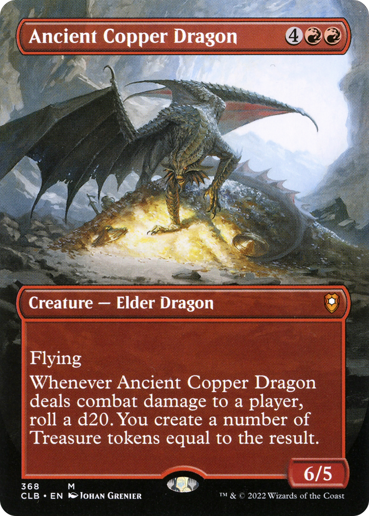 Ancient Copper Dragon (Borderless) (CLB-368) [Commander Legends: Battle for Baldur's Gate] Foil