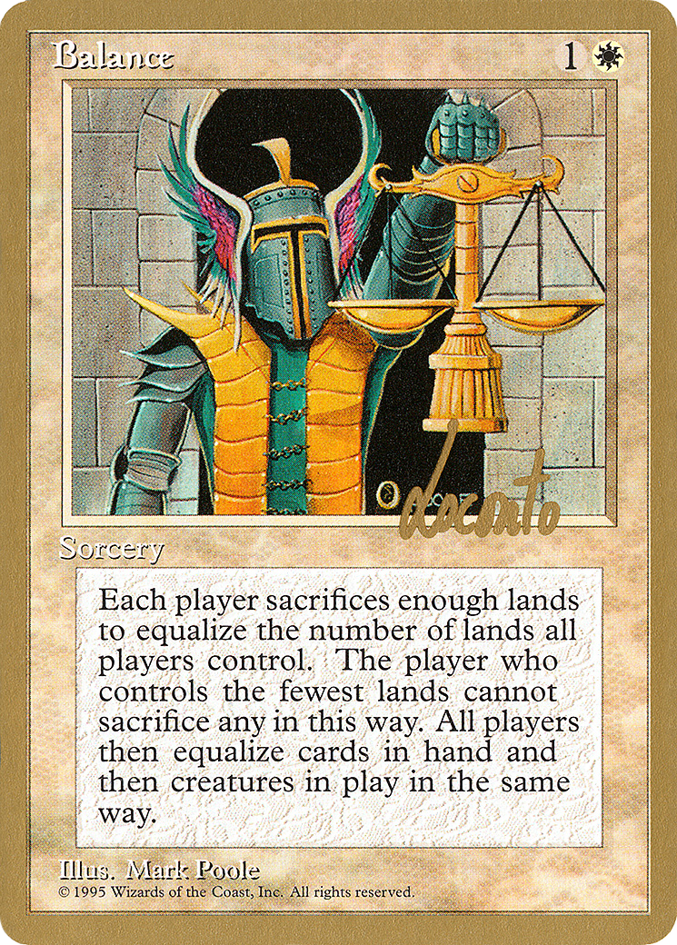 Balance - 1996 Michael Loconto (4ED) [Pro Tour Collector Set]