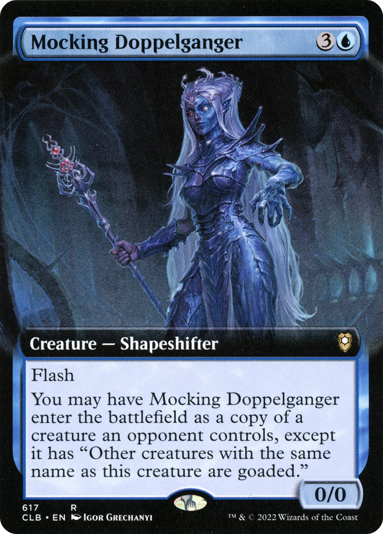 Mocking Doppelganger (Extended Art) (CLB-617) [Commander Legends: Battle for Baldur's Gate]