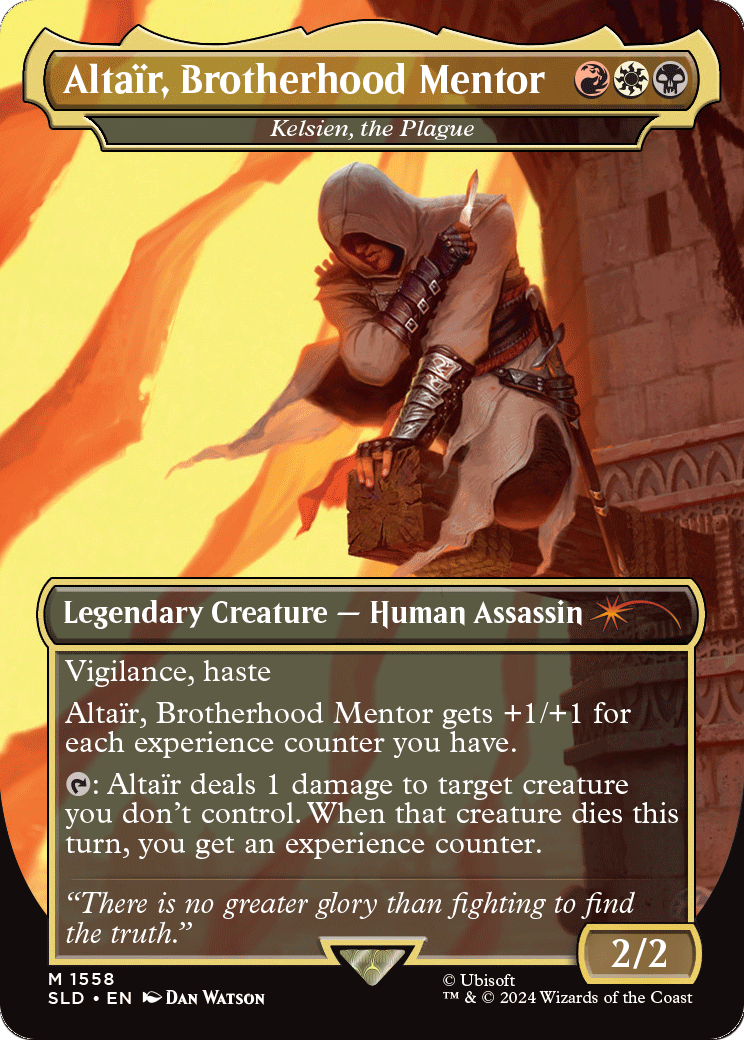 Altair, Brotherhood Mentor - Kelsien, the Plague (SLD-1558) (Borderless) [Secret Lair Drop]