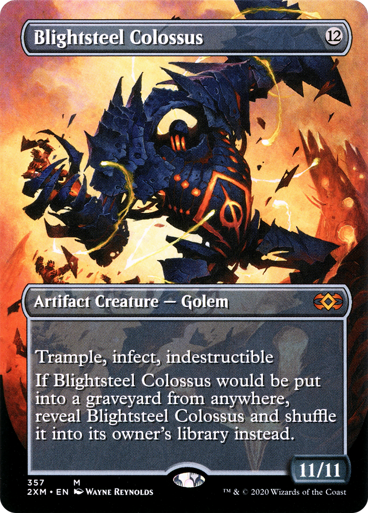 Blightsteel Colossus (Borderless) (2XM-357) [Double Masters] Foil