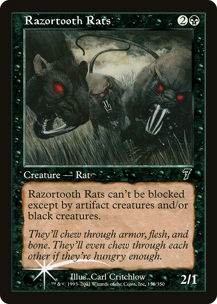 Razortooth Rats (7ED-158★) [7th Edition]