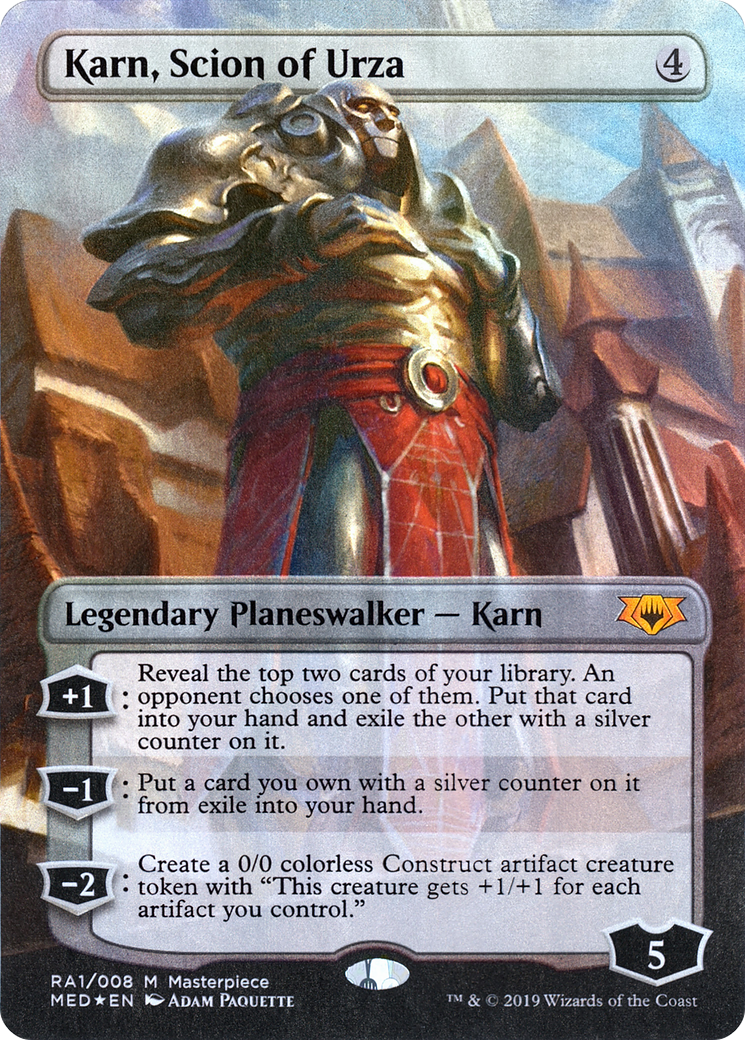 Karn, Scion of Urza (MED2-RA1) (Borderless) [Mythic Edition] Foil
