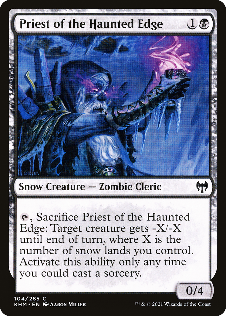 Priest of the Haunted Edge (KHM-104) [Kaldheim] Foil