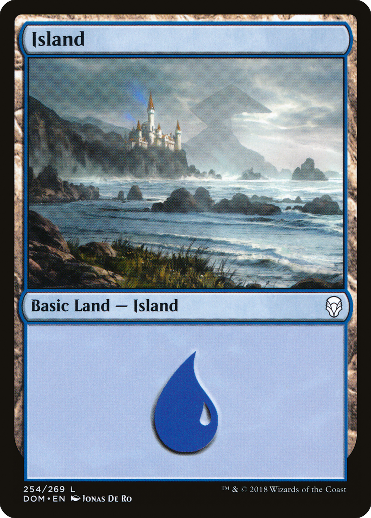 Island (DOM-254) [Dominaria] Foil