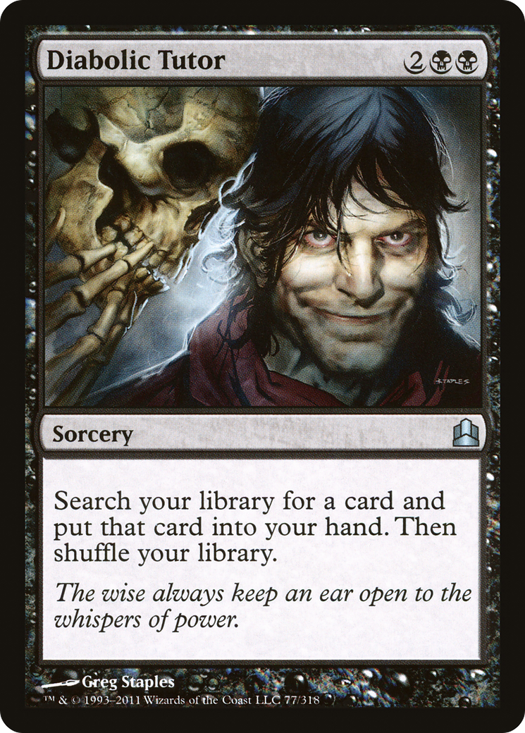 Diabolic Tutor (CMD-077) [Commander 2011]