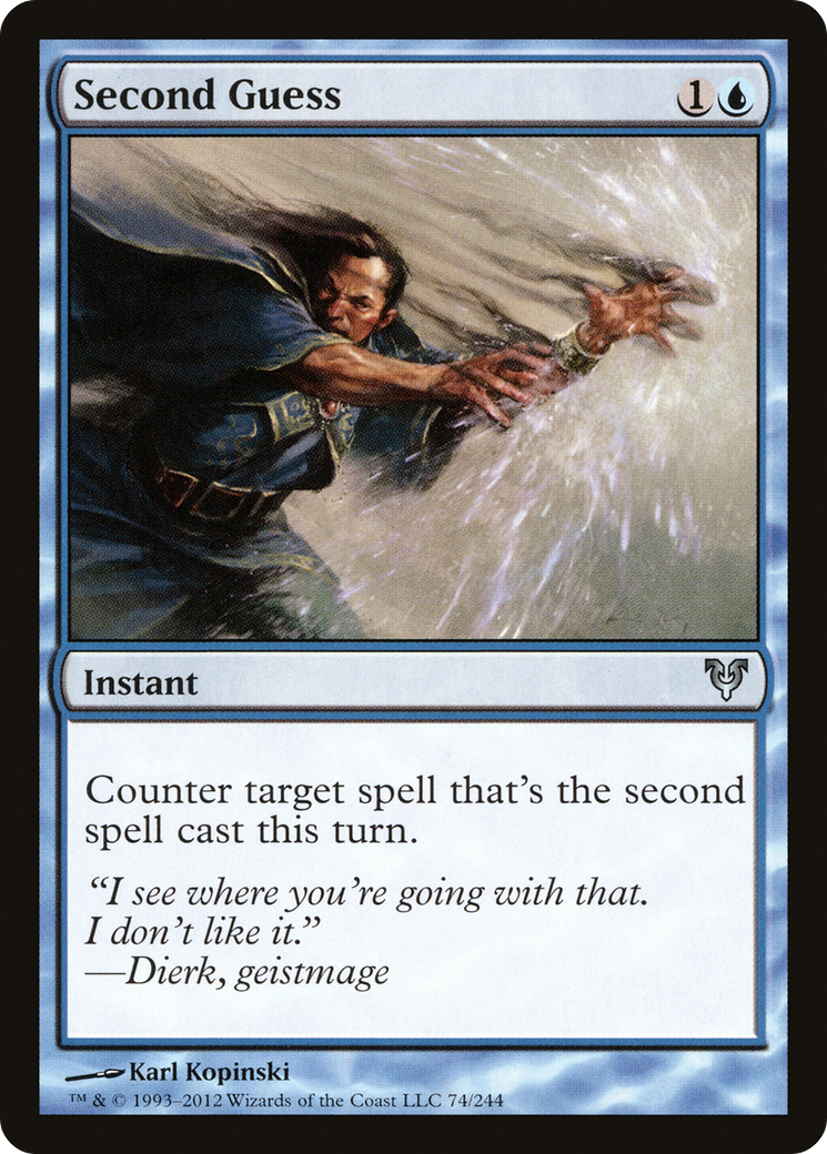 Second Guess (AVR-074) [Avacyn Restored] Foil