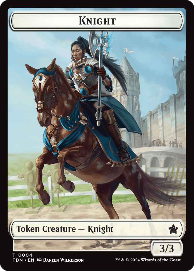 Knight (TFDN-004) [Foundations Tokens] Foil