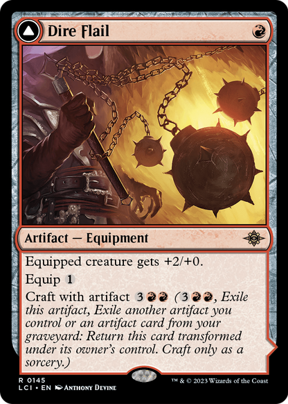 Dire Flail (LCI-145) [The Lost Caverns of Ixalan] Foil
