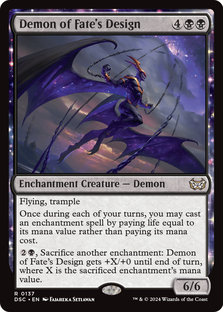 Demon of Fate's Design (DSC-137) [Duskmourn: House of Horror Commander]