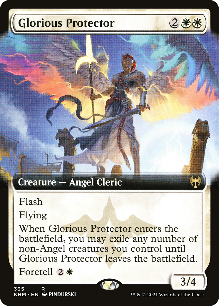 Glorious Protector (Extended Art) (KHM-335) [Kaldheim] Foil