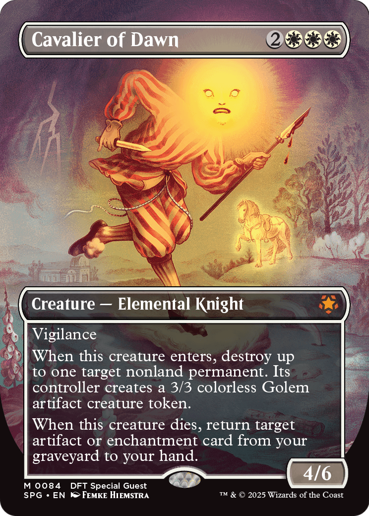 Cavalier of Dawn (Borderless) (SPG-084) [Special Guests] Foil