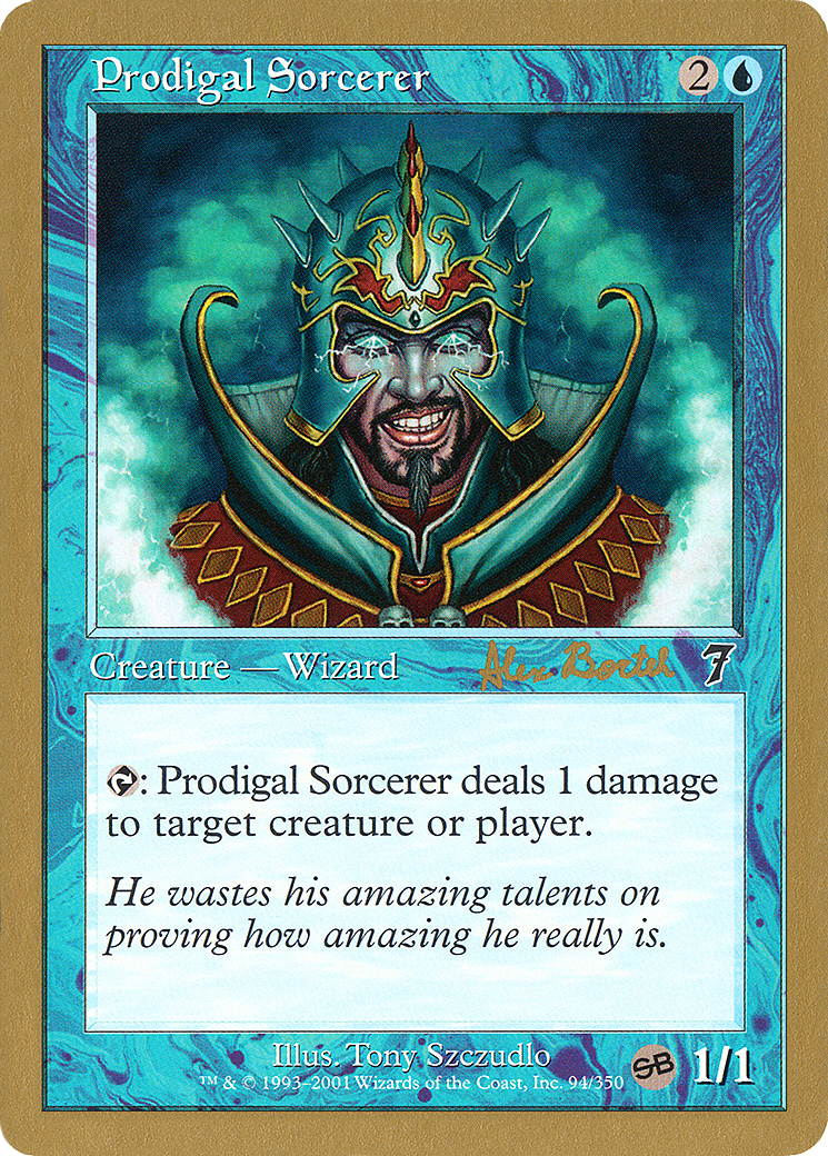 Prodigal Sorcerer - 2001 Alex Borteh (7ED) (SB) [World Championship Decks 2001]