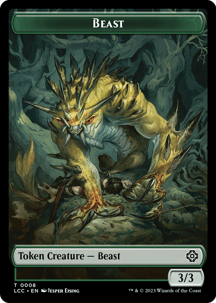 Beast (TLCC-008) [The Lost Caverns of Ixalan Commander Tokens] Foil
