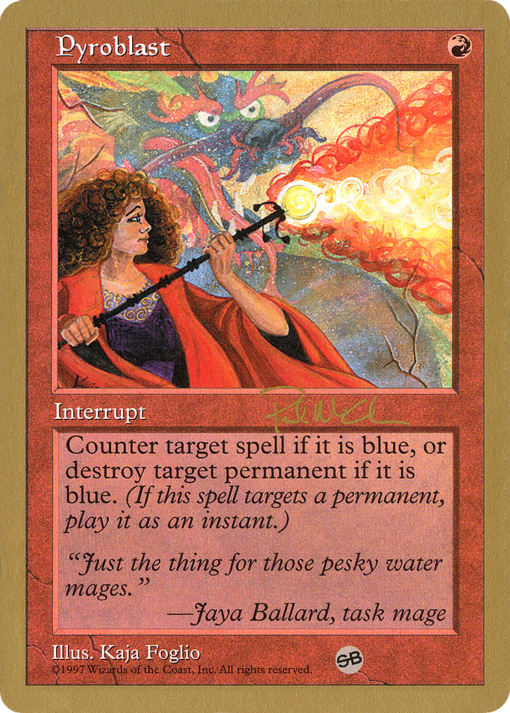 Pyroblast - 1997 Paul McCabe (5ED) (SB) [World Championship Decks 1997]