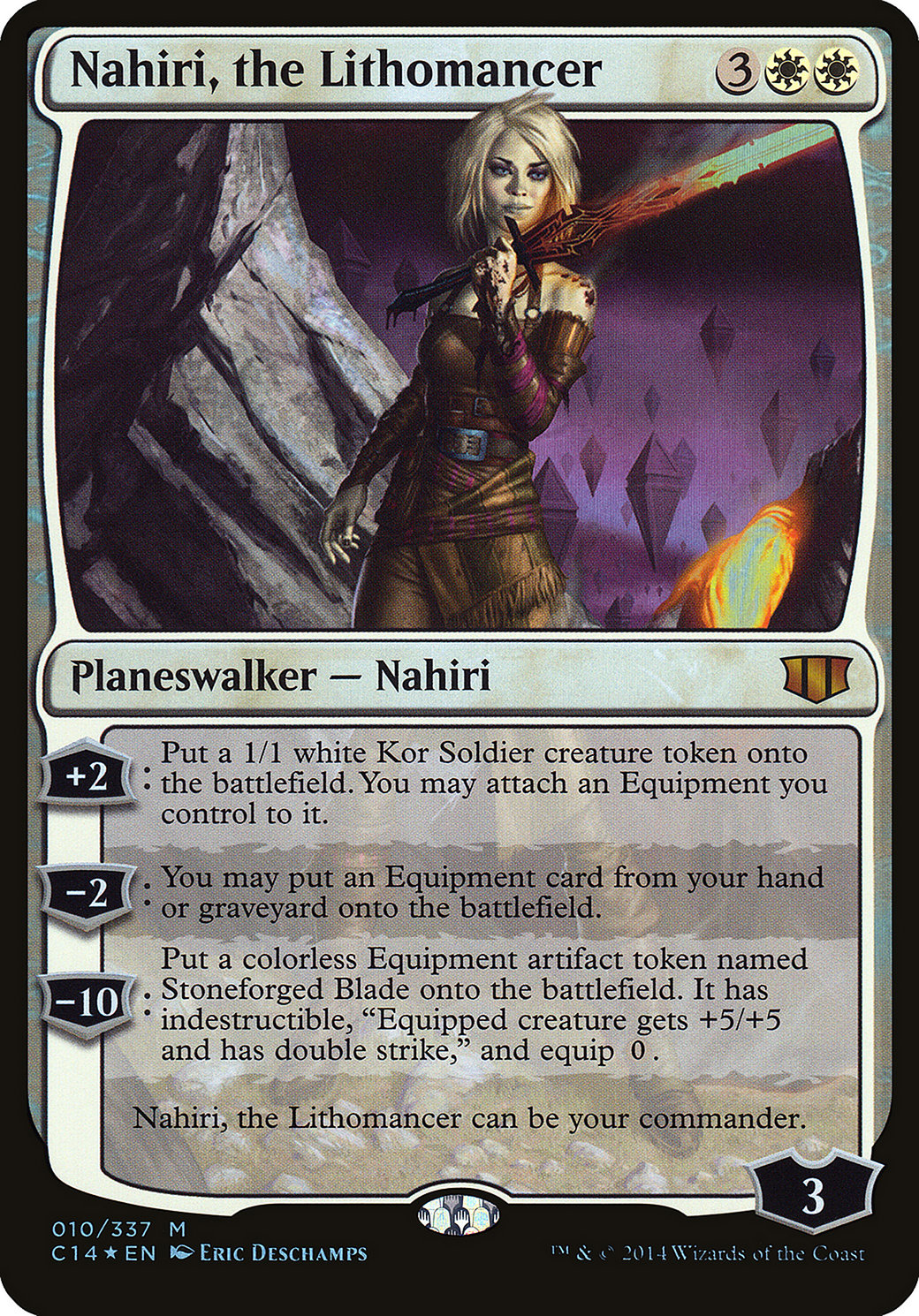 Nahiri, the Lithomancer (Commander 2014) (OVER-010) [Commander 2014 Oversized] Foil