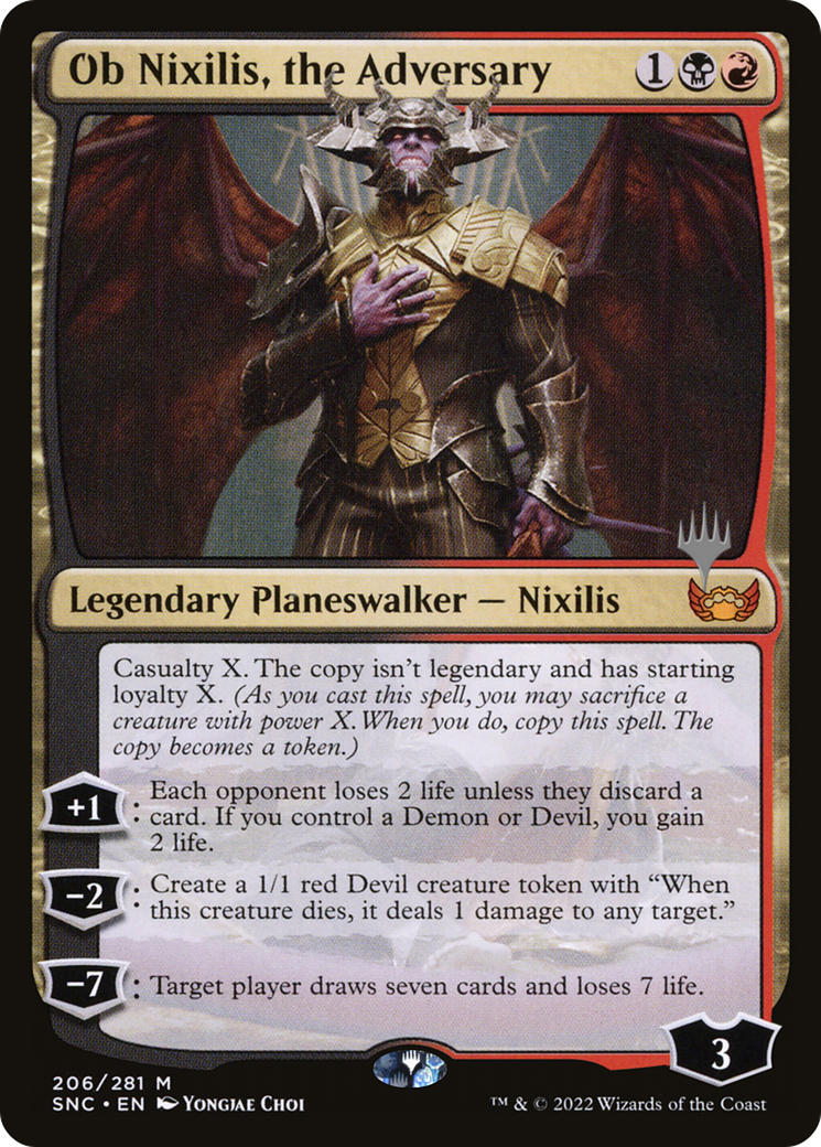 Ob Nixilis, the Adversary (PPSNC-206) [Promo Pack: Streets of New Capenna Promos] Foil
