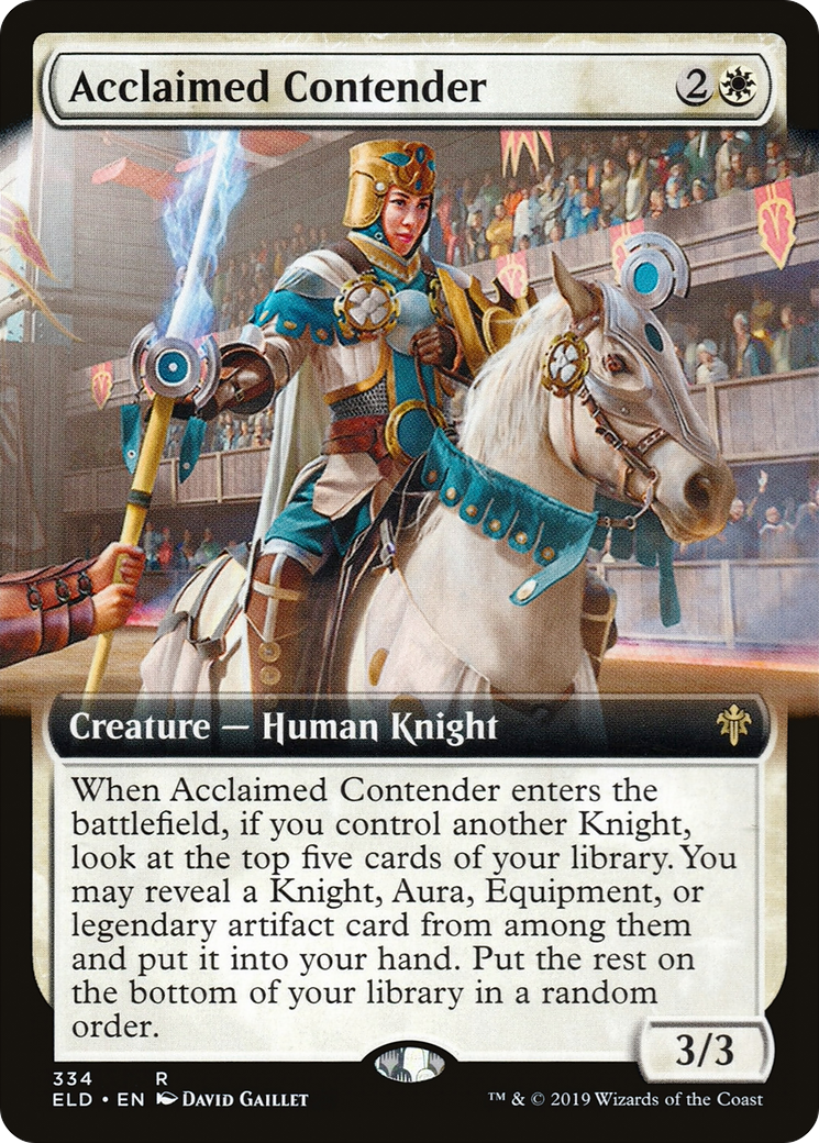 Acclaimed Contender (Extended Art) (ELD-334) [Throne of Eldraine]