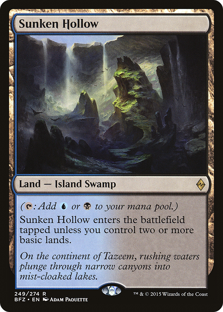 Sunken Hollow (BFZ-249) [Battle for Zendikar] Foil
