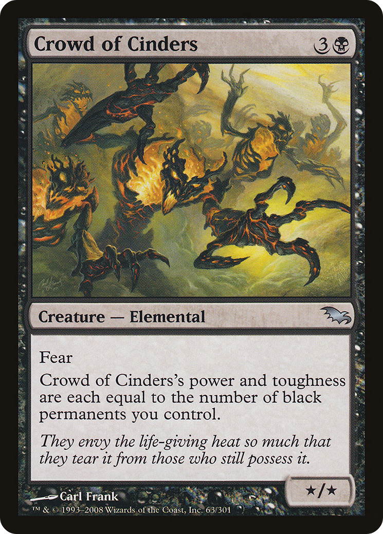 Crowd of Cinders (SHM-063) [Shadowmoor] Foil