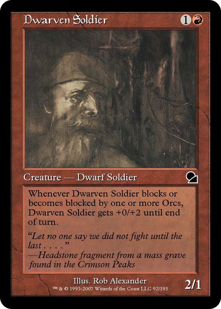 Dwarven Soldier (ME1-092) [Masters Edition] Foil