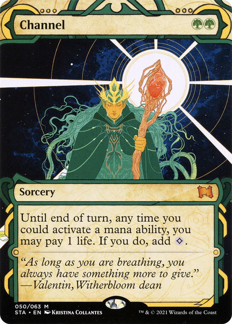 Channel (STA-050) (Showcase) (Borderless) [Strixhaven Mystical Archive]